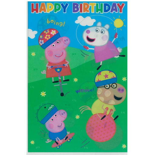Picture of HAPPY BIRTHDAY PEPPA PIG CARD 3D-EFFECT